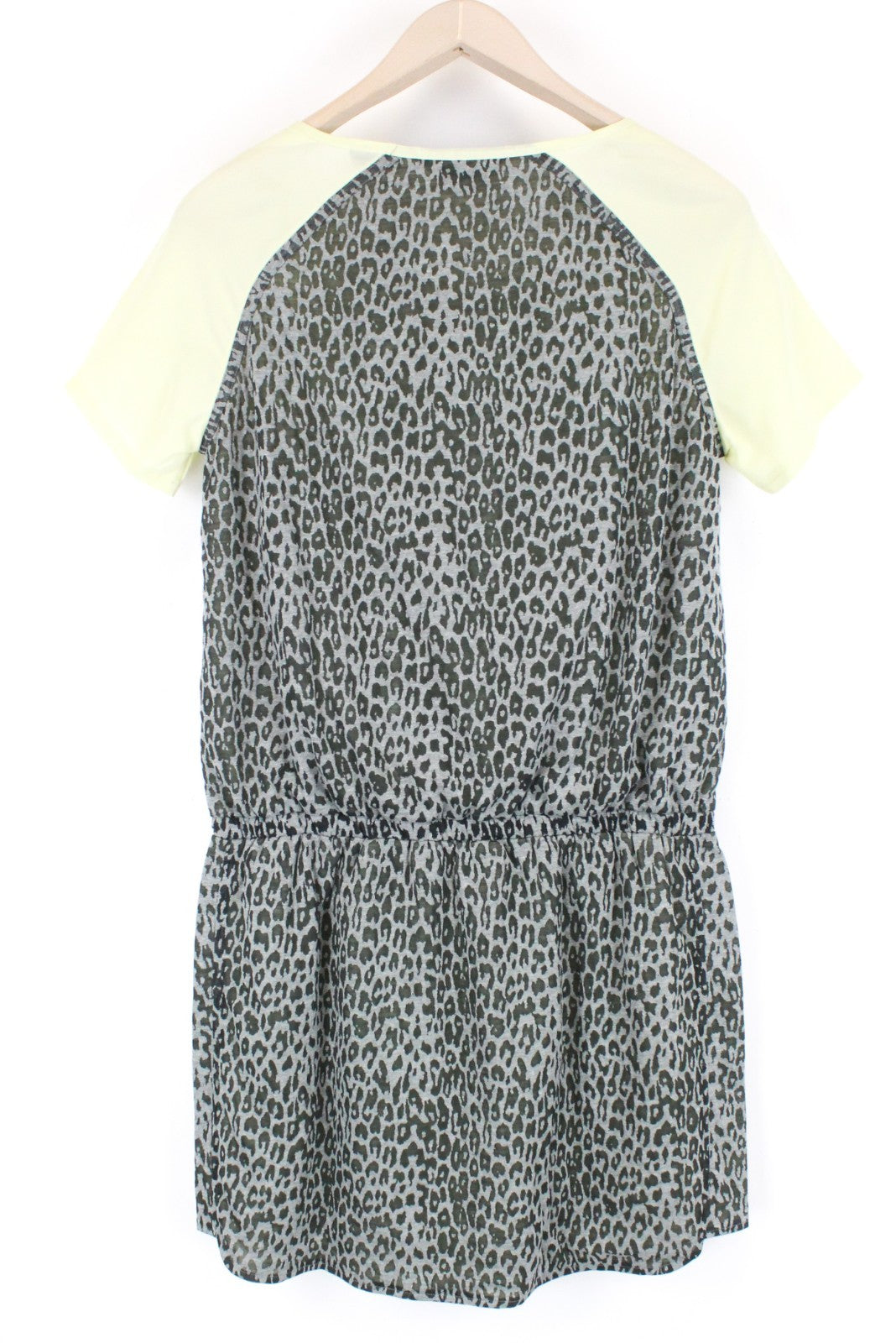 MAISON SCOTCH Women Dress S Grey Animal Print Short Sleeved Lightweight Short