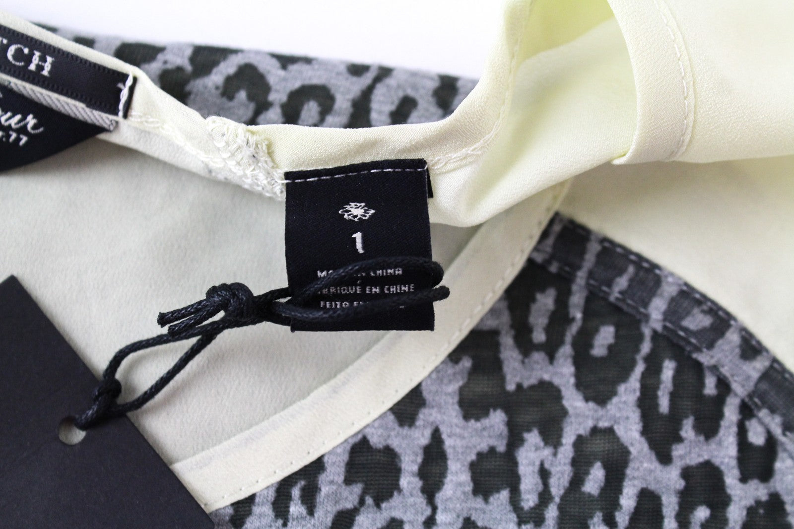 MAISON SCOTCH Women Dress S Grey Animal Print Short Sleeved Lightweight Short