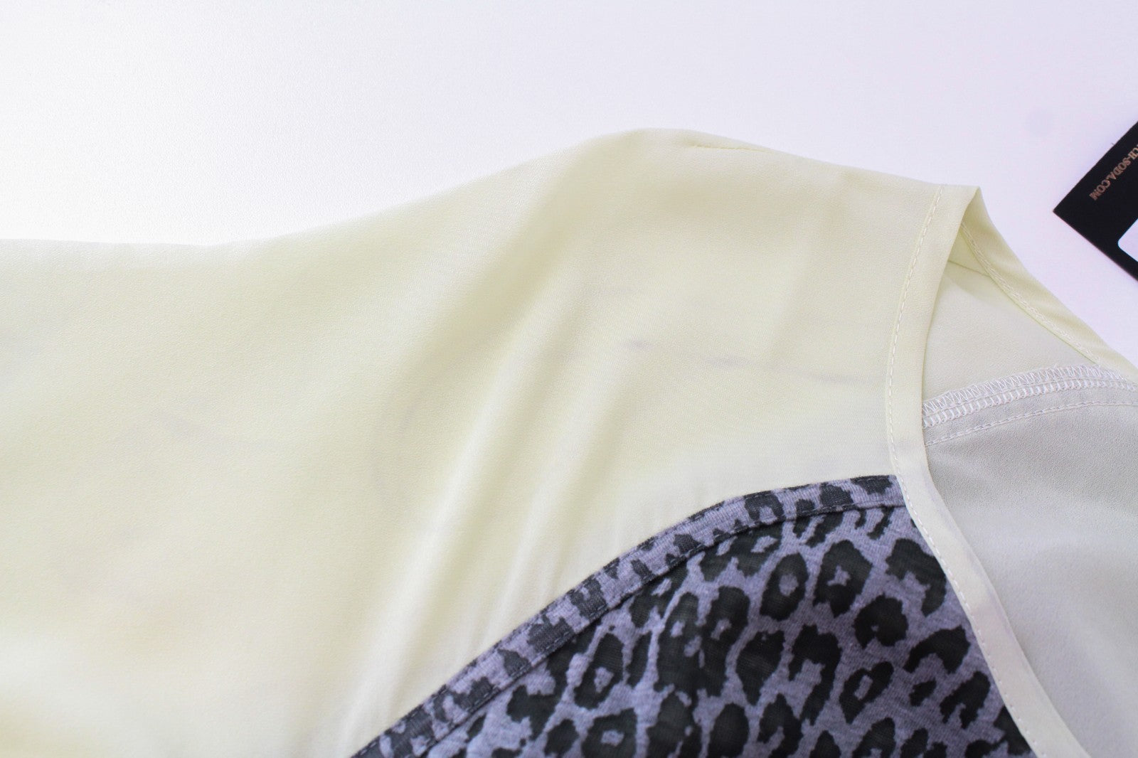 MAISON SCOTCH Women Dress S Grey Animal Print Short Sleeved Lightweight Short