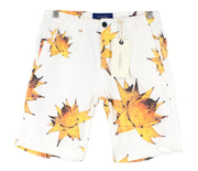 SCOTCH & SODA Ams Couture Men Shorts W28 White Pure Cotton Flower Patterned
