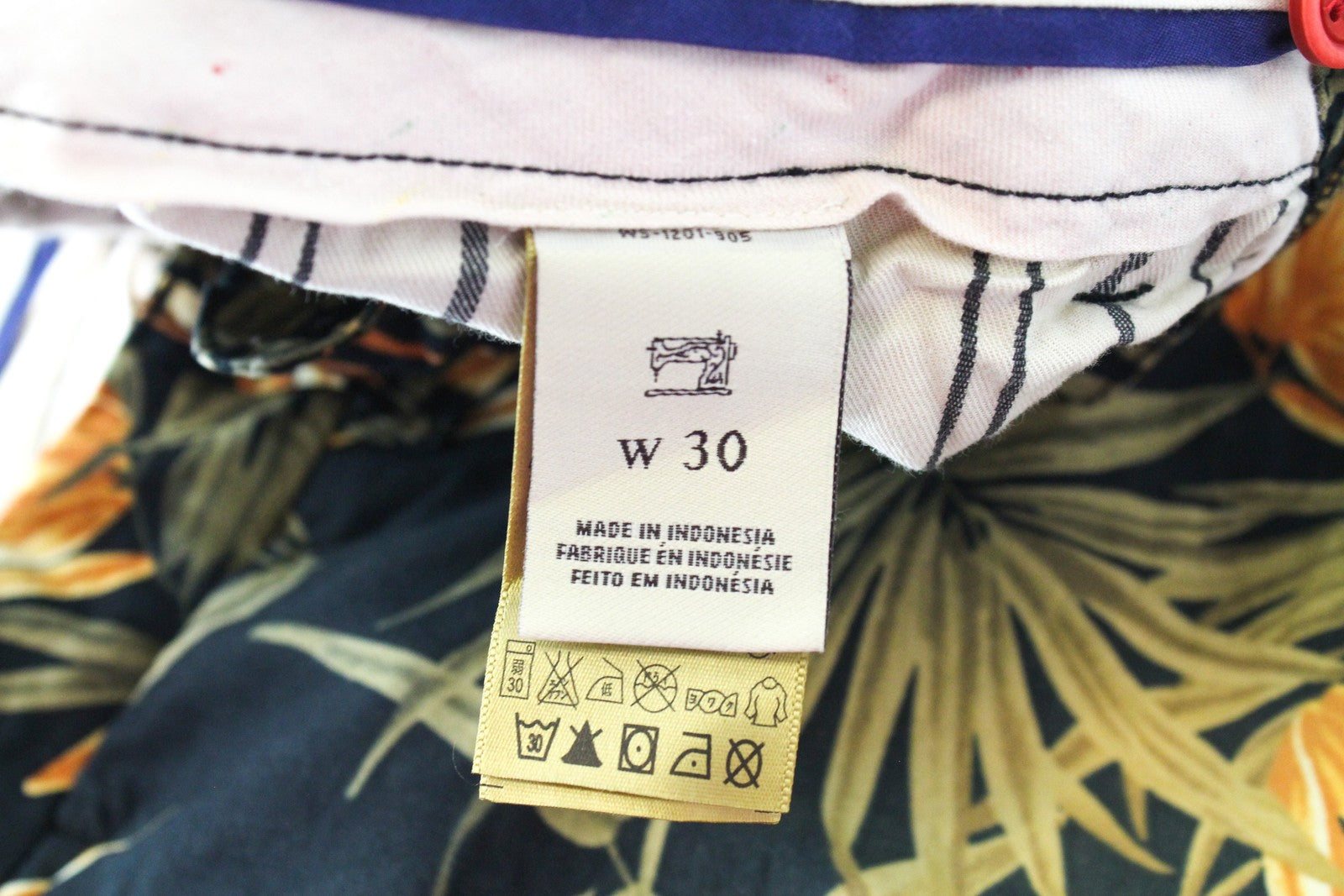 SCOTCH & SODA Ams Couture Men Shorts W30 Washed Black Pure Cotton Patterned