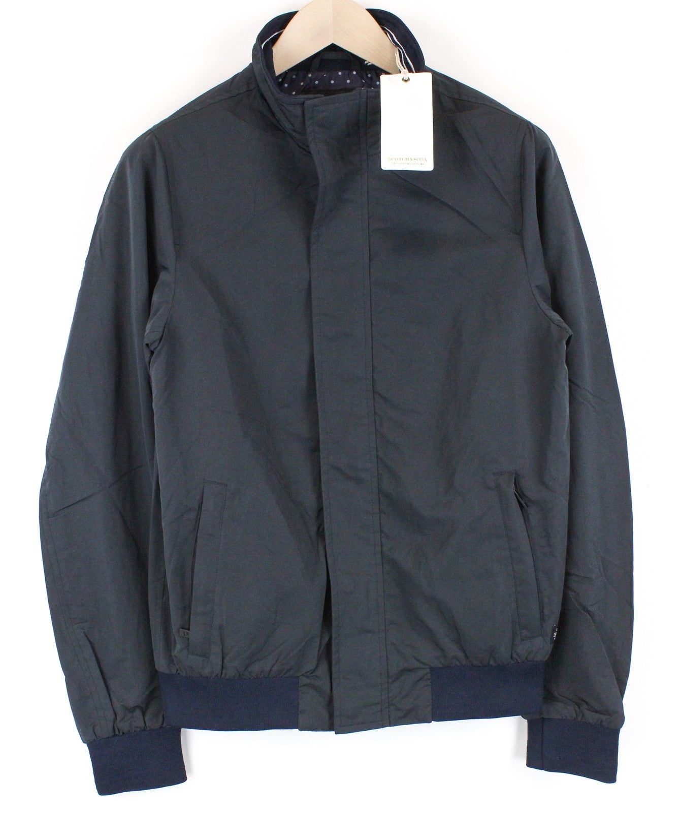 SCOTCH & SODA Ams Couture Men Jacket S Navy Lined Lightweight Long Sleeved