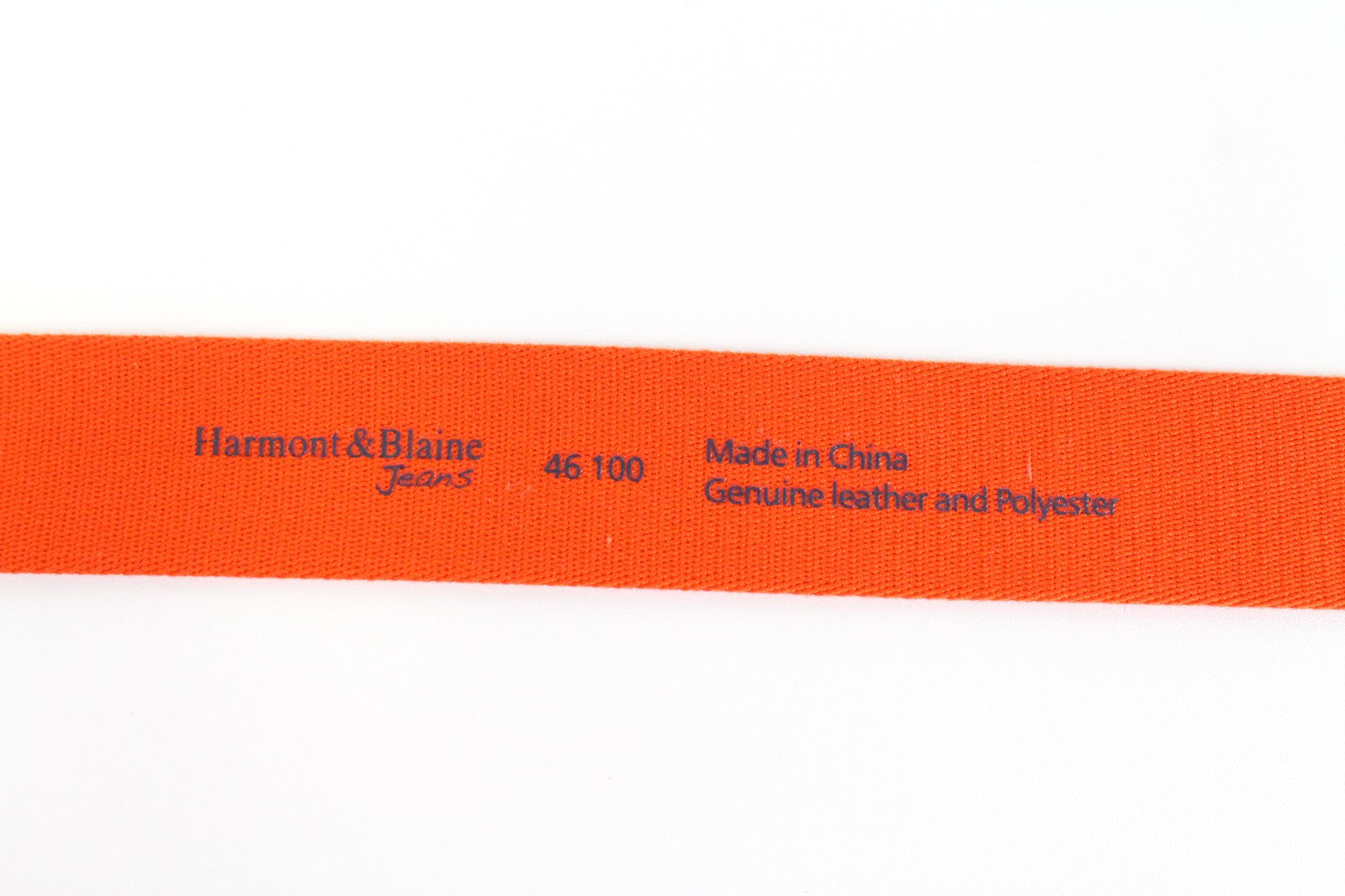 HARMONT & BLAINE Men Belt 100 cm Orange Leather Detailed Squared-End Buckled