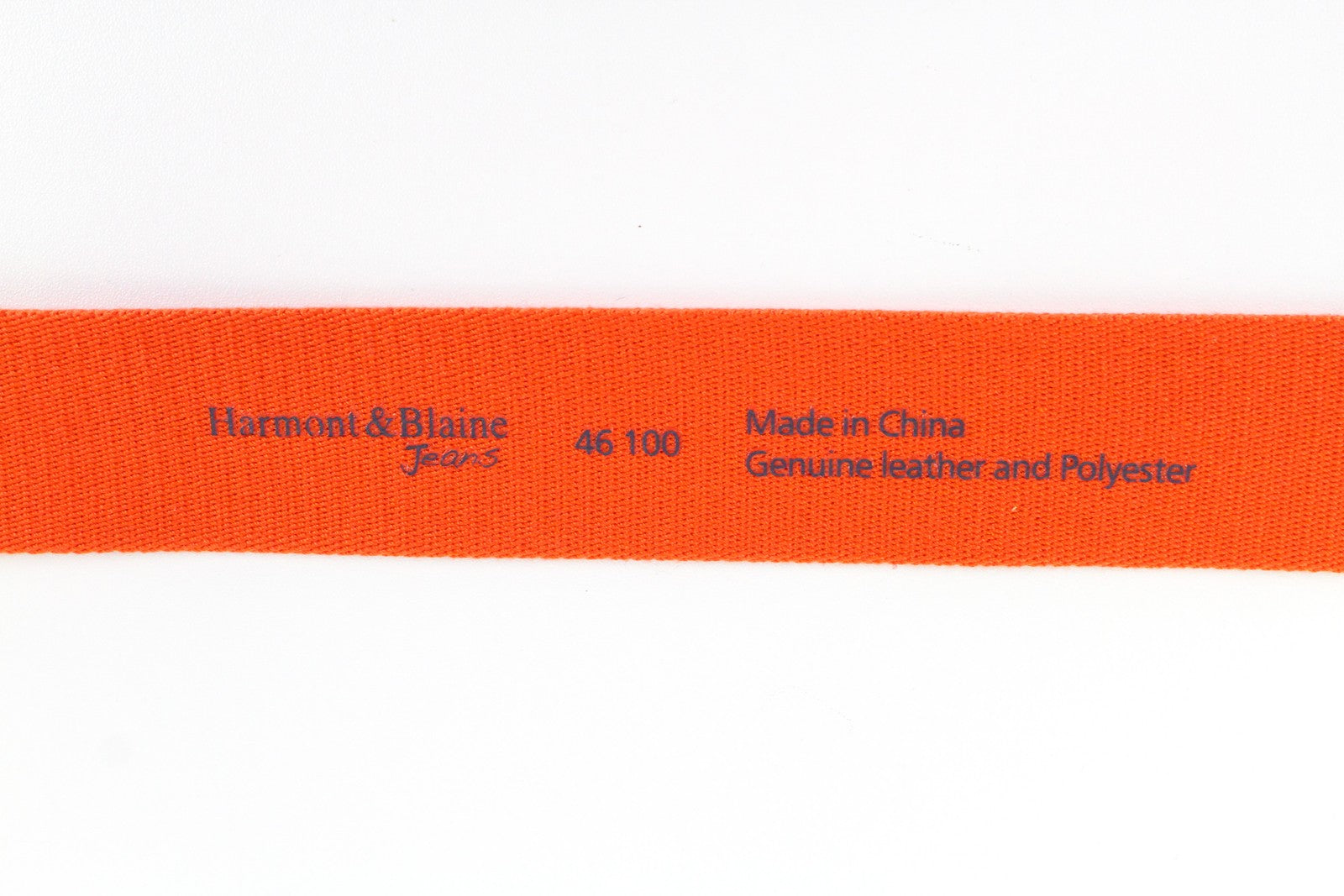 HARMONT & BLAINE Men Belt 100 cm Orange Leather Details Squared-End Buckled