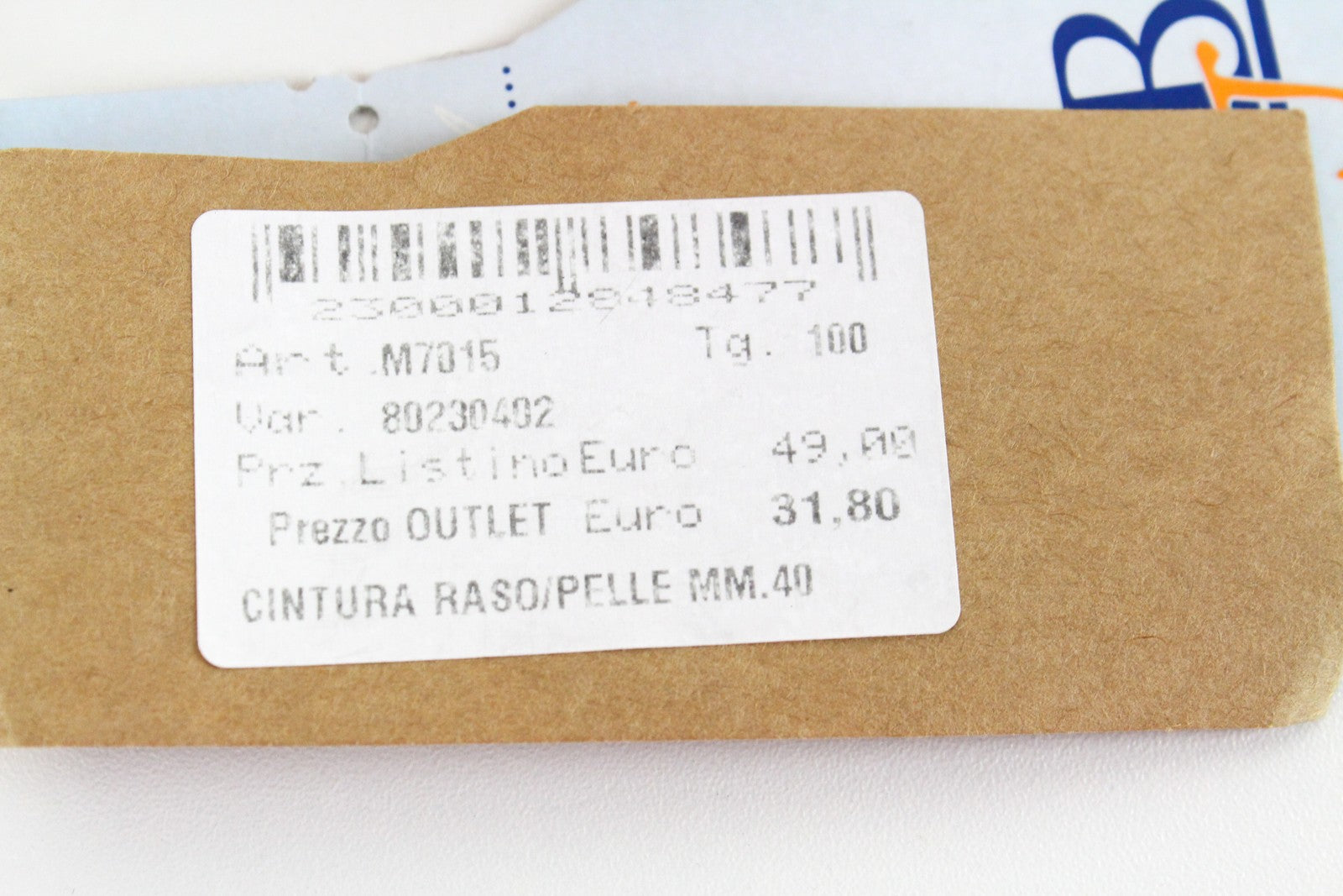 HARMONT & BLAINE Men Belt 100 cm Orange Leather Details Squared-End Buckled