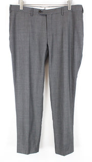 SUITSUPPLY Sienna Men Trousers UK46R Pure Wool Lined Pleated Formal Grey