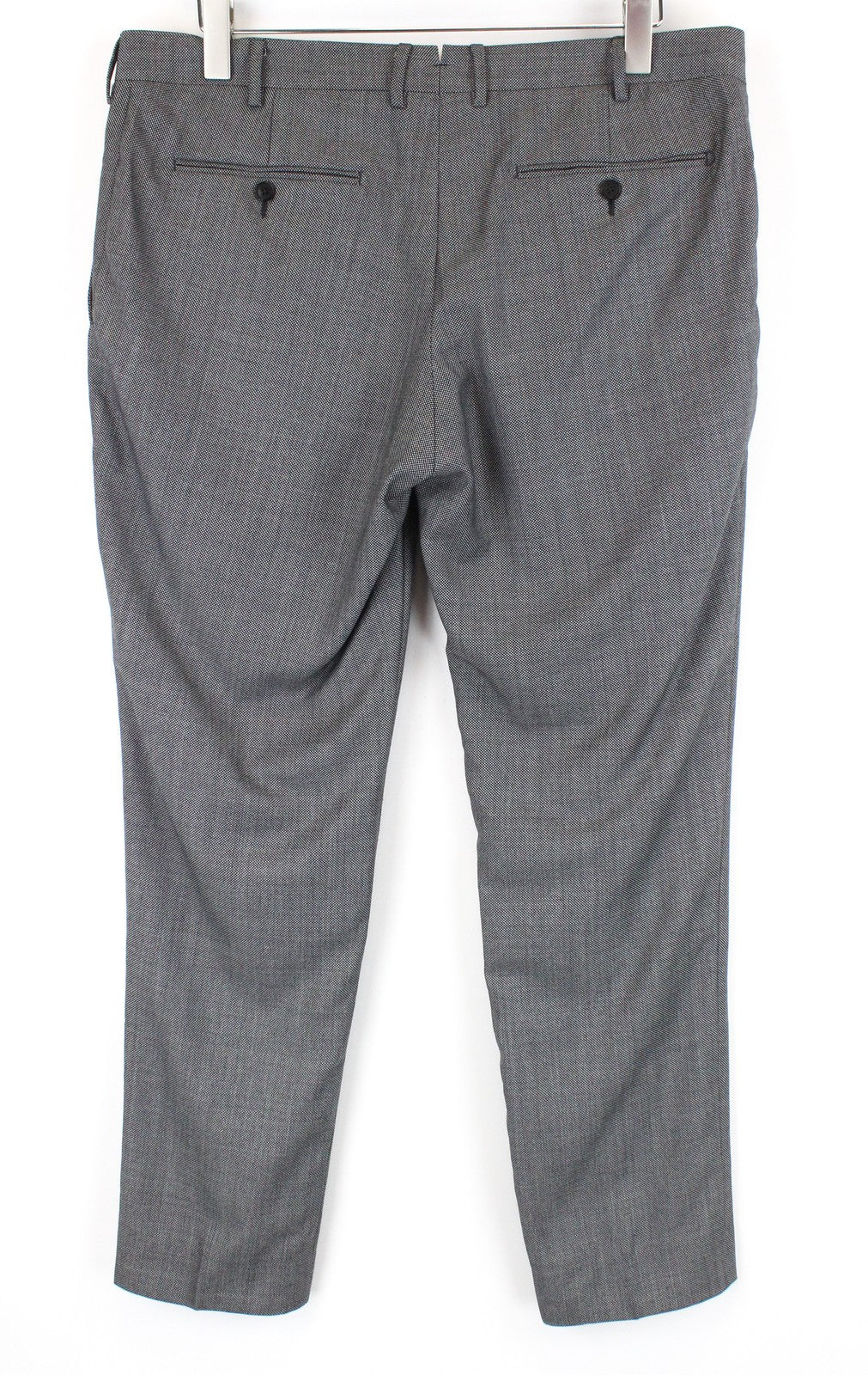SUITSUPPLY Sienna Men Trousers UK46R Pure Wool Lined Pleated Formal Grey
