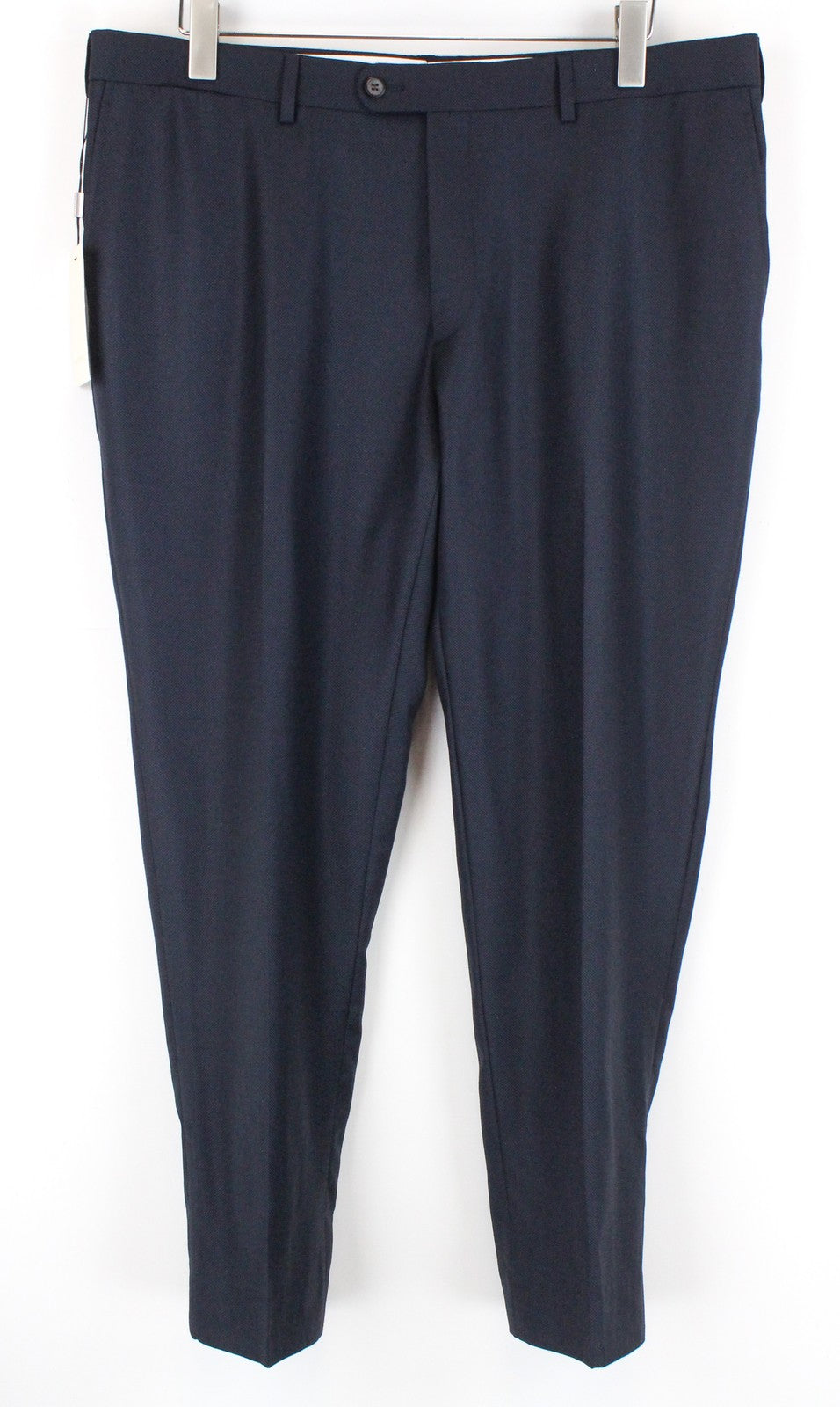 SUITSUPPLY Brescia Men Trousers UK40S Navy Pure Wool Pleated Classic Formal