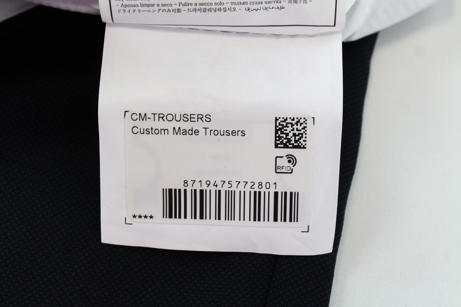 SUITSUPPLY Brescia Men Trousers UK40S Navy Pure Wool Pleated Classic Formal