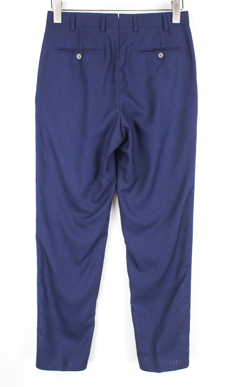 SUITSUPPLY Brescia Men Trousers UK28R Blue Pure Wool Lined Slit Pocket Formal