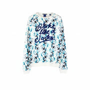 SCOTCH & SODA Ams Blauw Men Sweatshirt M White Cotton Blue Printed Logo Pull On