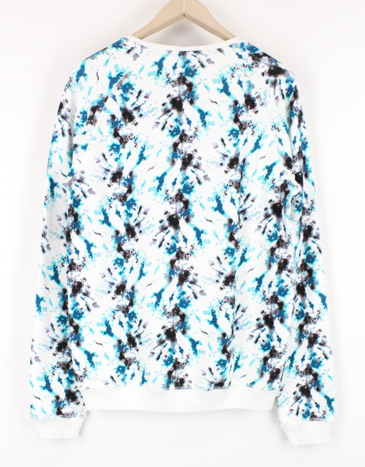 SCOTCH & SODA Ams Blauw Men Sweatshirt M White Cotton Blue Printed Logo Pull On