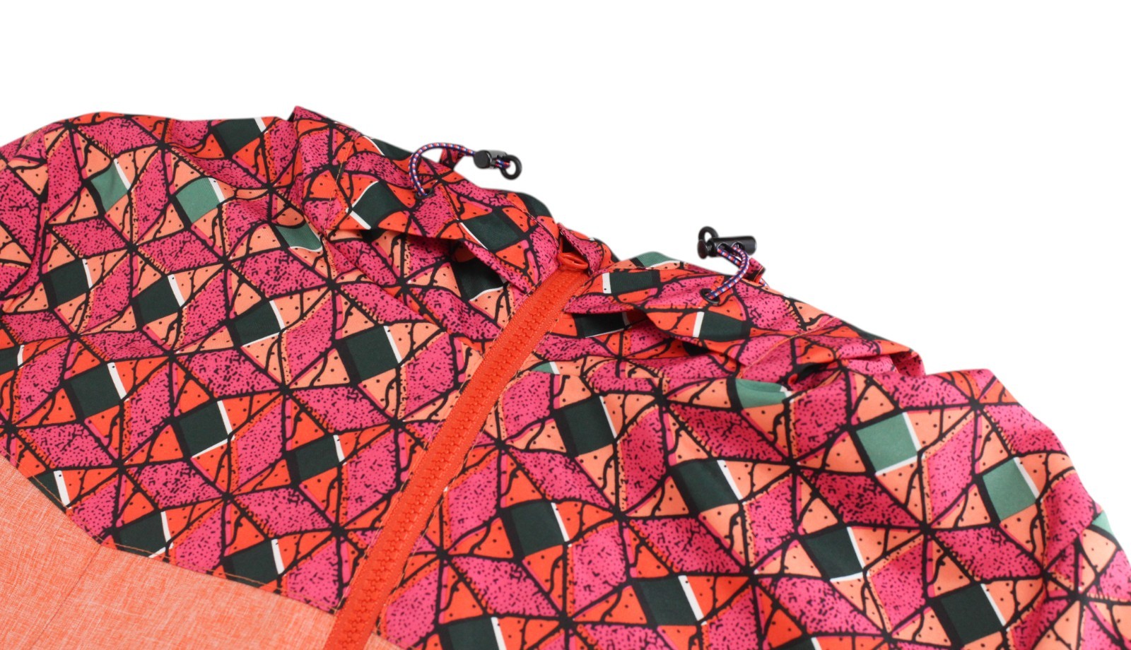 SCOTCH & SODA Ams Couture Men Jacket S Orange Geometric Pattern Hooded Casual