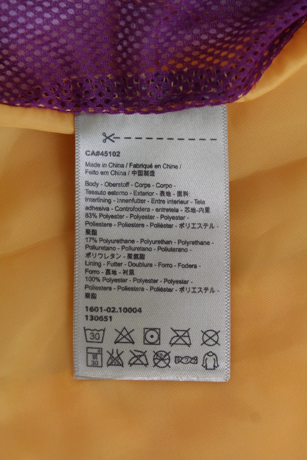 SCOTCH & SODA Ams Couture Men Jacket S Orange Geometric Pattern Hooded Casual