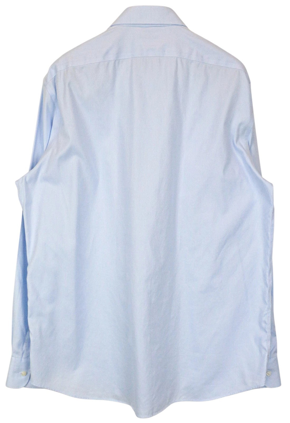 SUITSUPPLY Men's Formal Shirt 45/17 3/4 Slim Blue Cotton Long Sleeve Twill