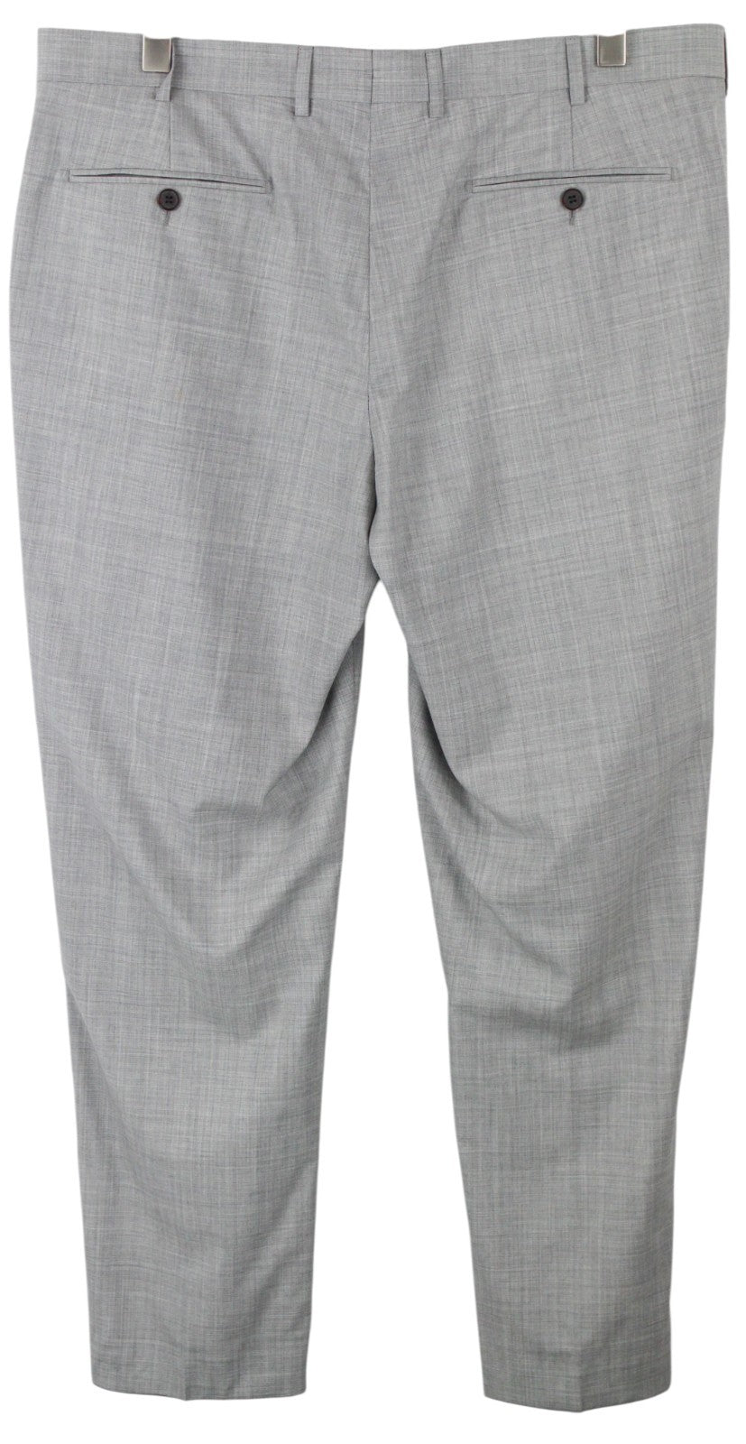 SUITSUPPLY Brescia Men Trousers UK40S Grey Pure Wool Pleated Formal Classic