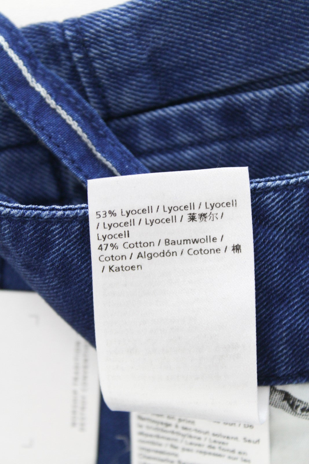 DENHAM Brady Women Jeans W24/L26 Wide Blue Cotton Blend Lightweight Belted