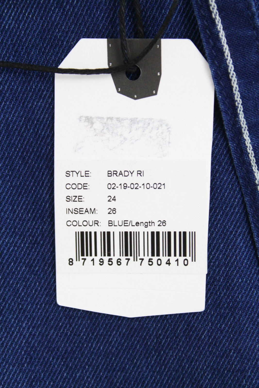 DENHAM Brady Women Jeans W24/L26 Wide Blue Cotton Blend Lightweight Belted