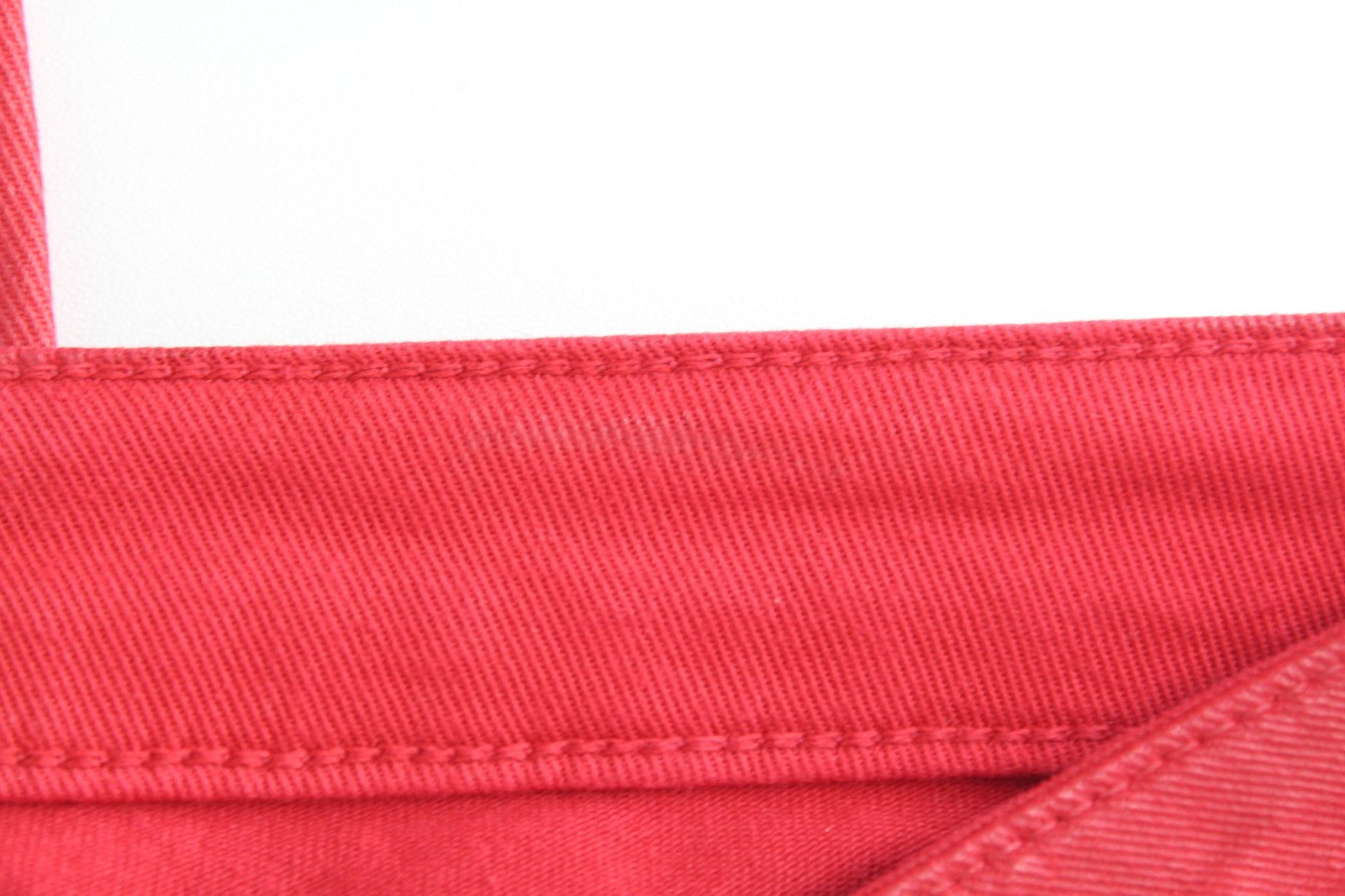 DENHAM Women Jeans W27/L32 Slim Fit Coated Red Cotton Stretch Dyed 5-Pocket