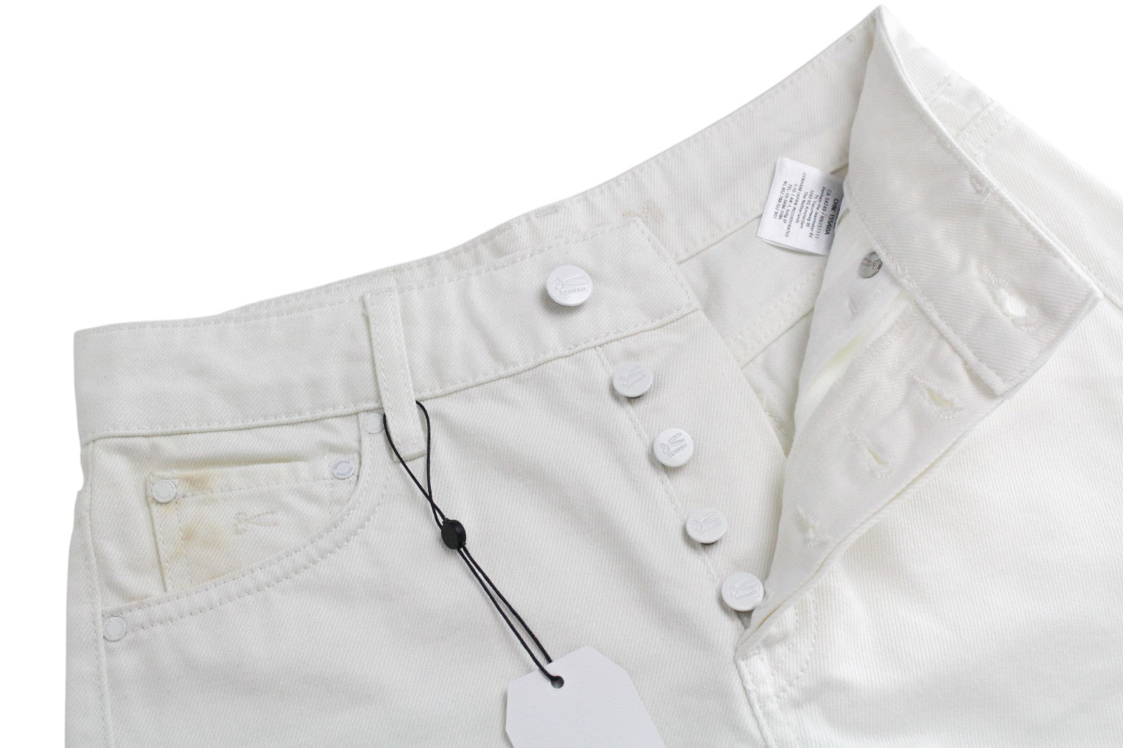 DENHAM Melrose Women Shorts 23 Pure Cotton Denim 5-Pocket Button-Fly Off-White