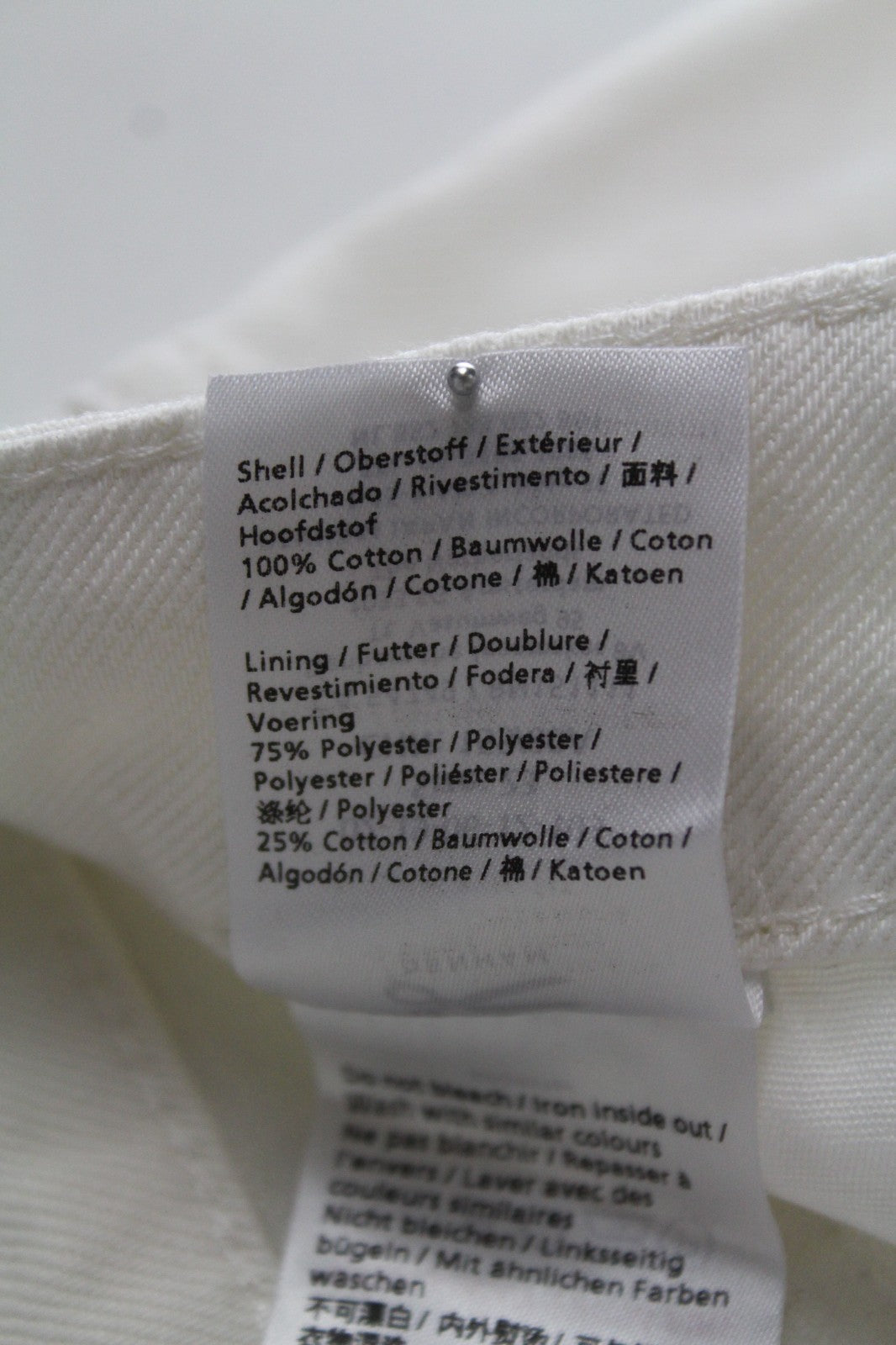 DENHAM Melrose Women Shorts 23 Pure Cotton Denim 5-Pocket Button-Fly Off-White