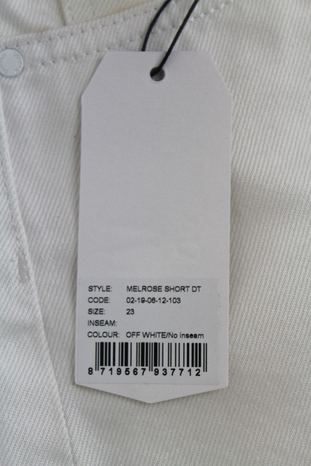 DENHAM Melrose Women Shorts 23 Pure Cotton Denim 5-Pocket Button-Fly Off-White