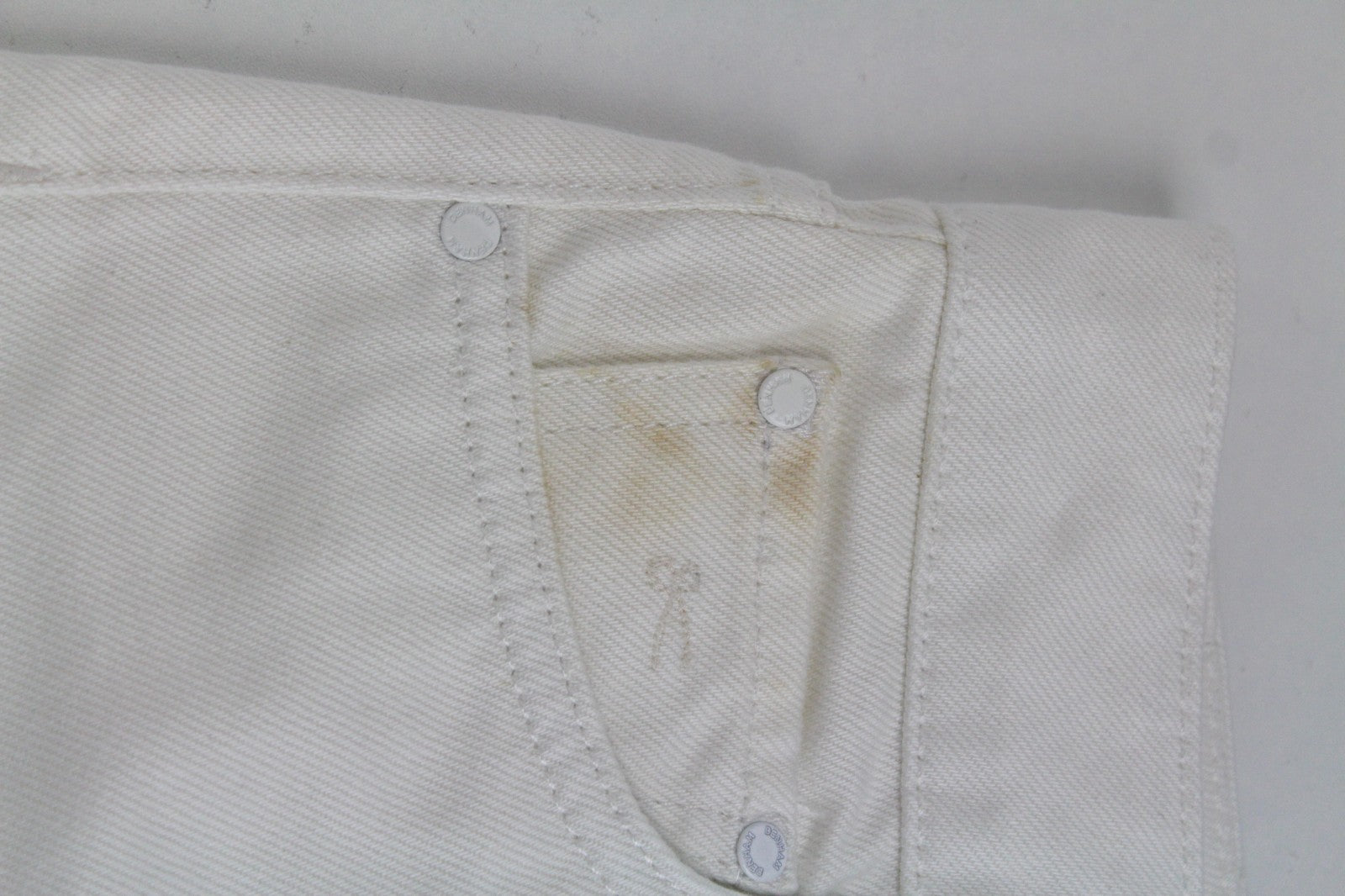 DENHAM Melrose Women Shorts 23 Pure Cotton Denim 5-Pocket Button-Fly Off-White