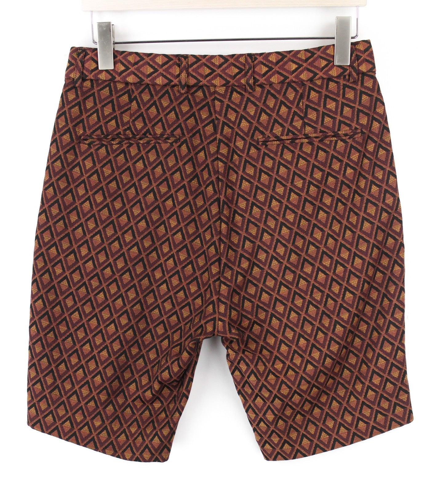 SCOTCH & SODA Ams Couture Men Shorts W28 Brown Patterned Cotton Stretch Summer