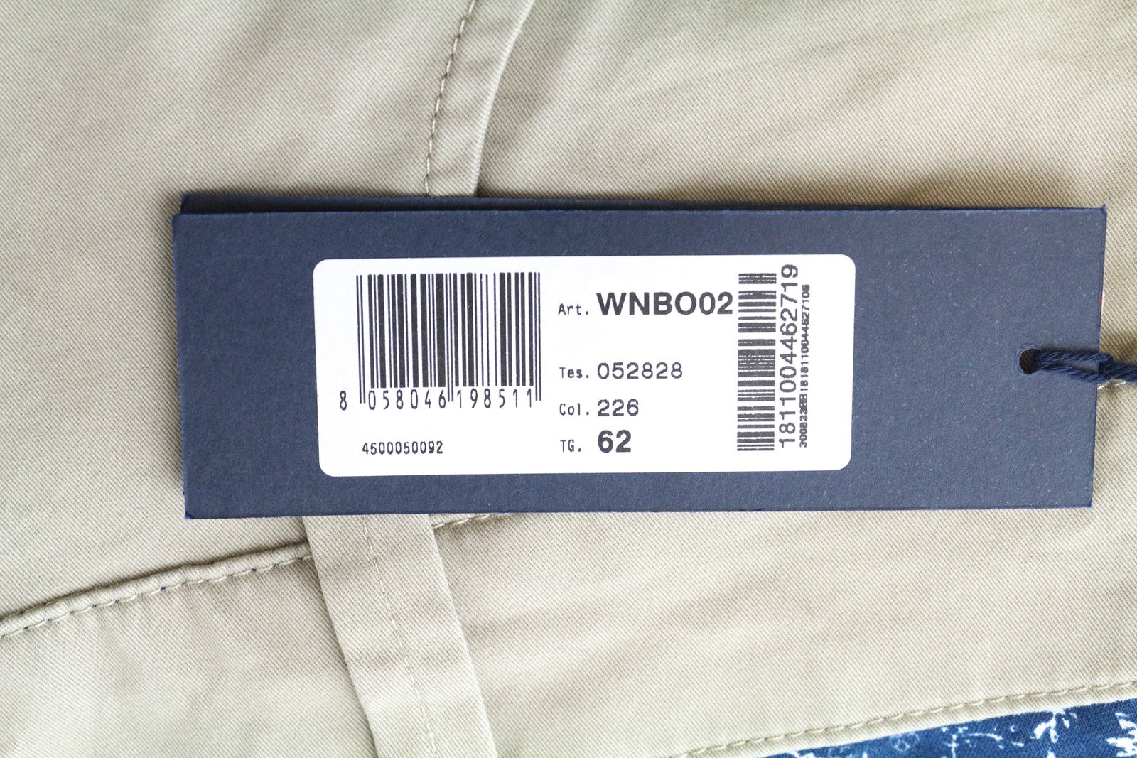 HARMONT & BLAINE Men Trousers 62 Beige Cotton Stretch Regular Fit Logo Casual