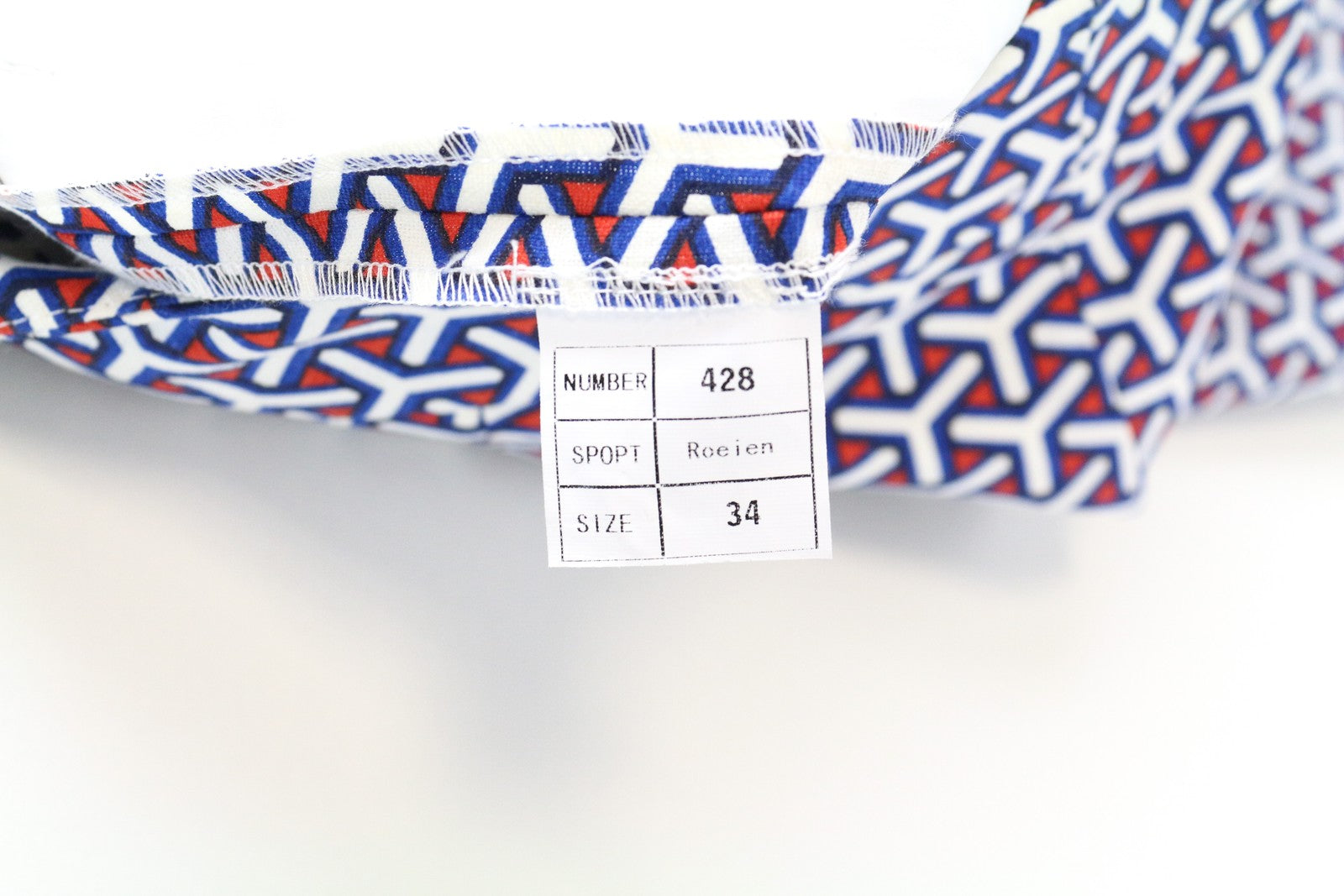 SUITSUPPLY Women Shorts 34 Blue Red Patterned Zip-Fly Slit Pocket Summer