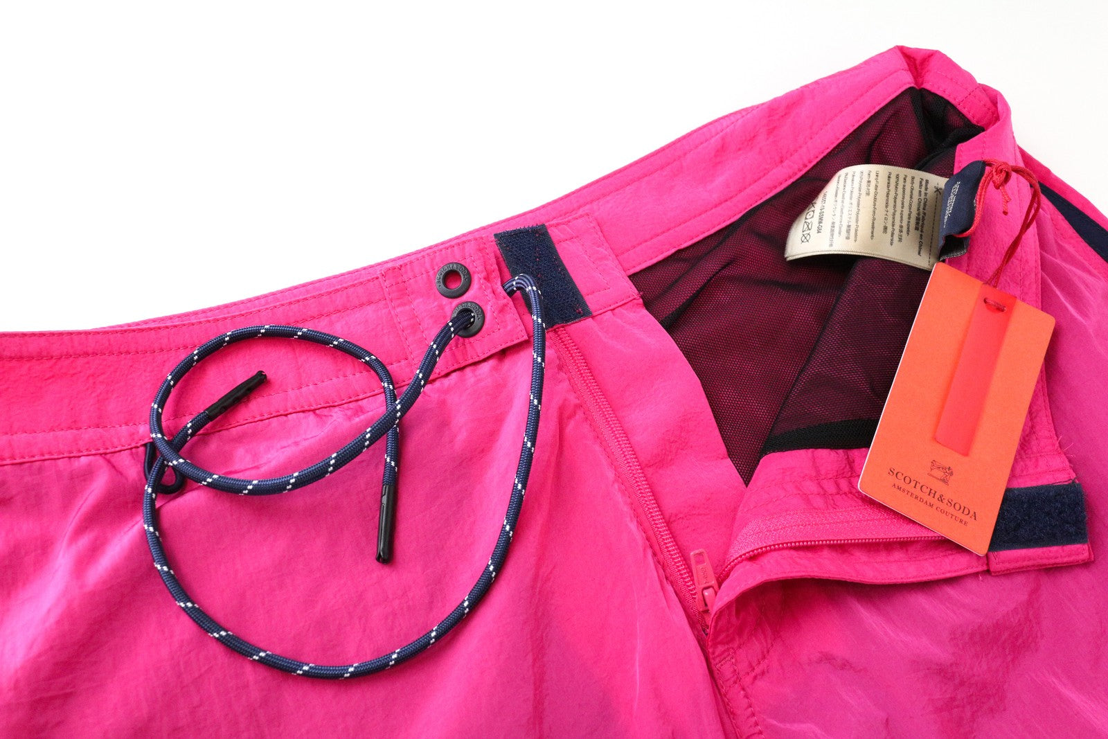 SCOTCH & SODA Ams Couture Men Swimwear S Bright Pink Lined Summer Trunks