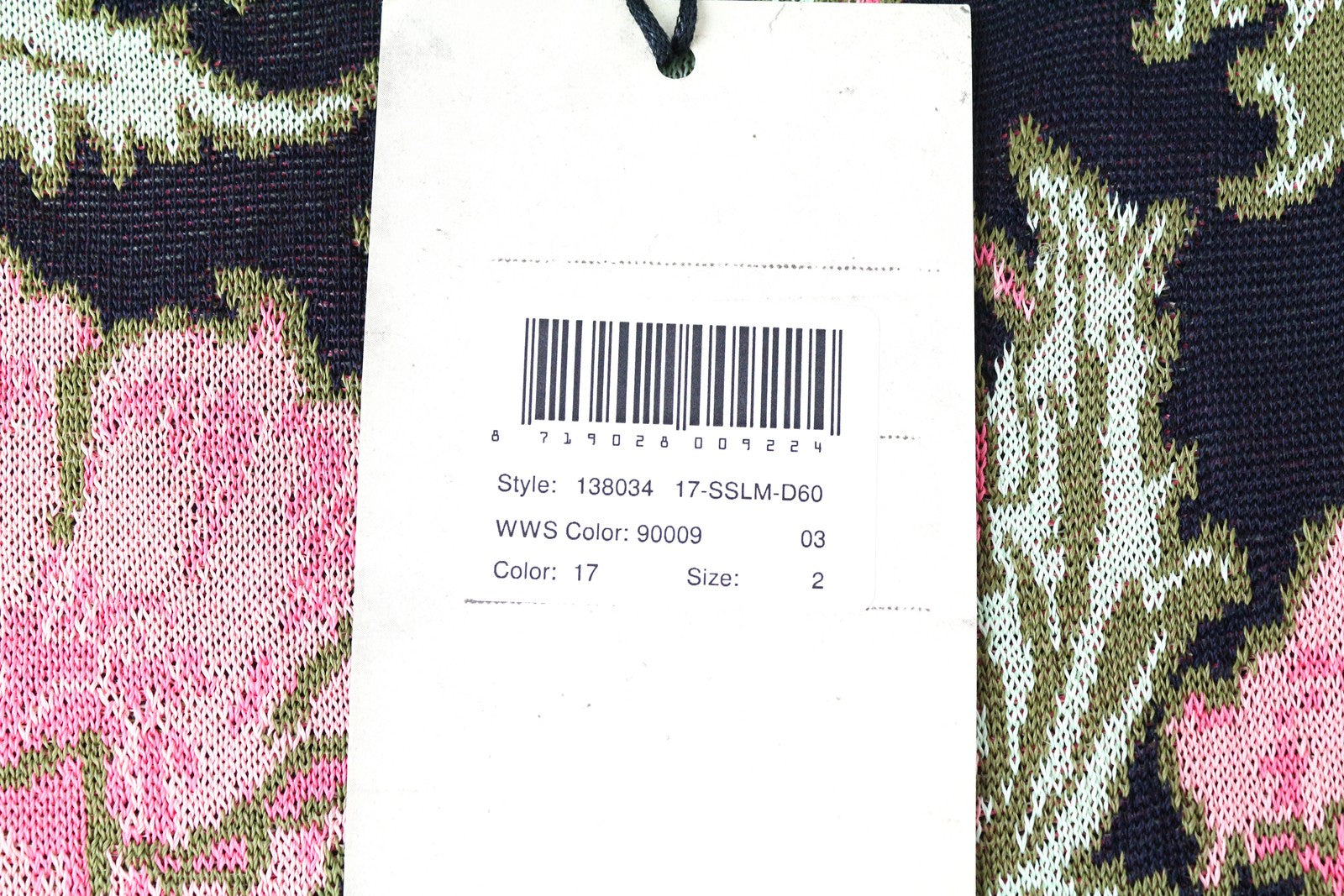 MAISON SCOTCH Women T-Shirt M Navy Flower Pattern Knitted Sleeveless Pull On