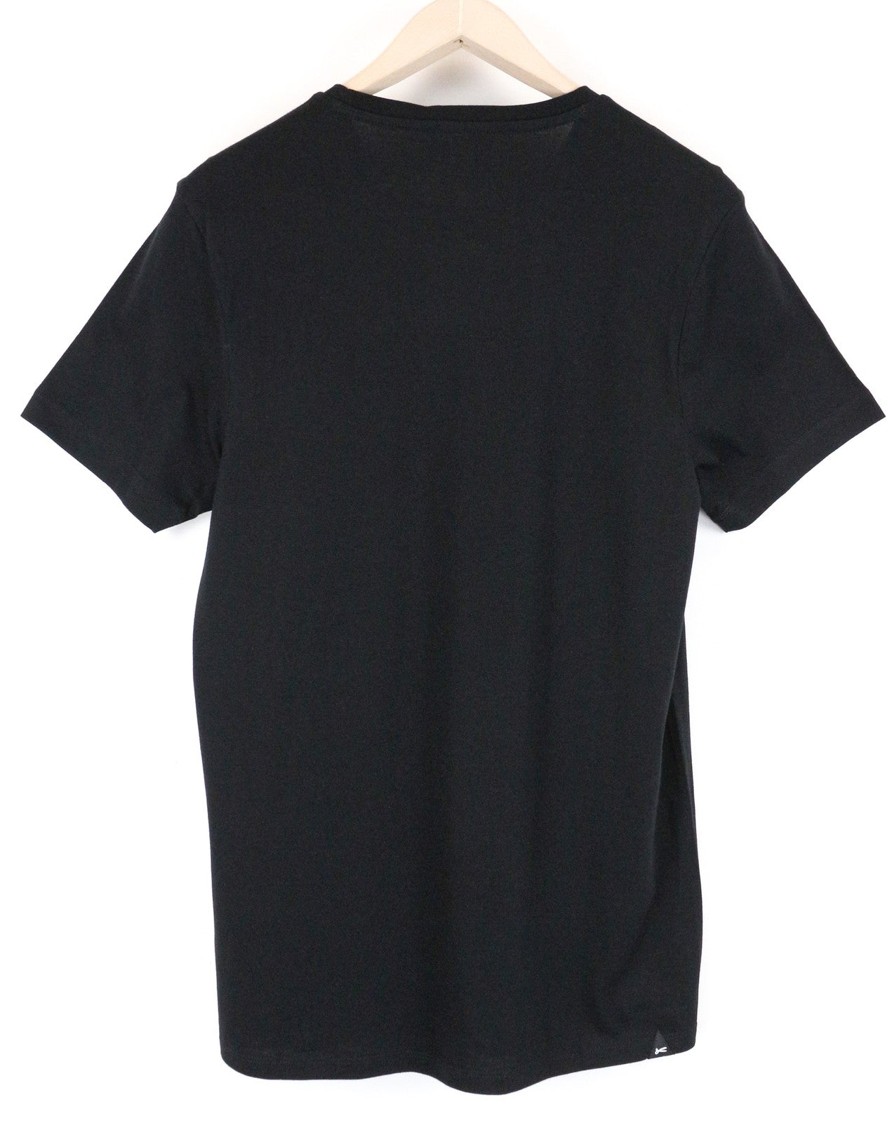 DENHAM Tubular Women T-Shirt M Black Casual Cotton Short Sleeved Plain Basic