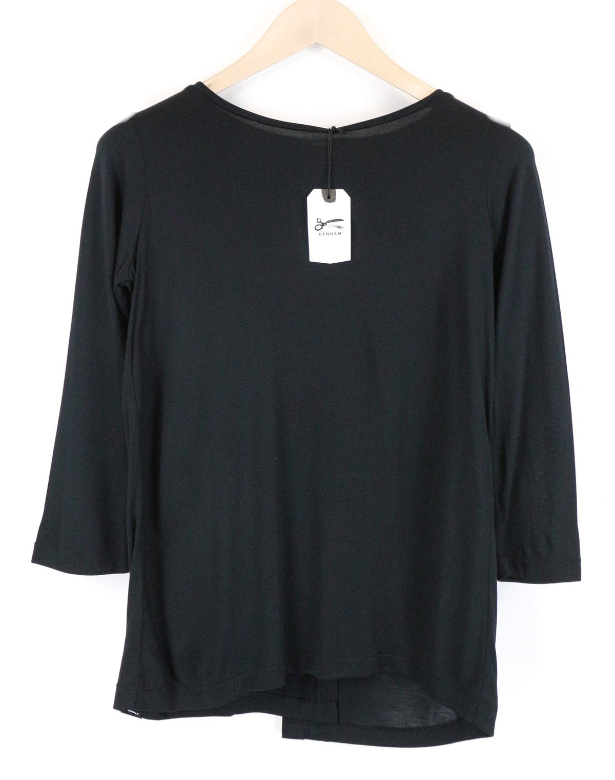 Schwarzes Twill-T-Shirt