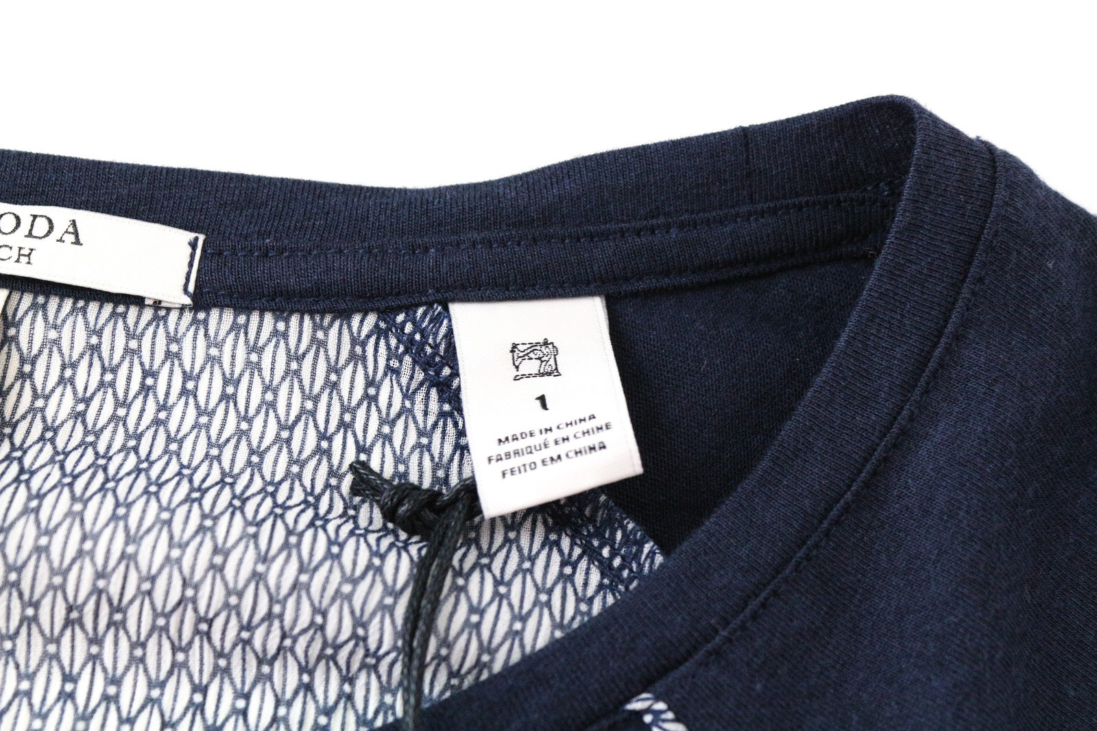 MAISON SCOTCH Women T-Shirt S Navy Cotton Blend Long Sleeved Pull On Casual