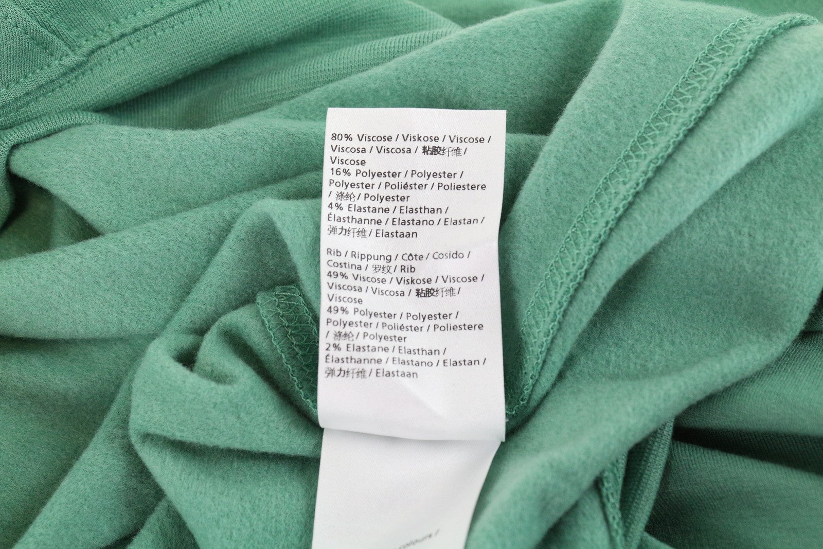 DENHAM Compass Women Sweatshirt 2XS Green Stretch Long Sleeved Oversized