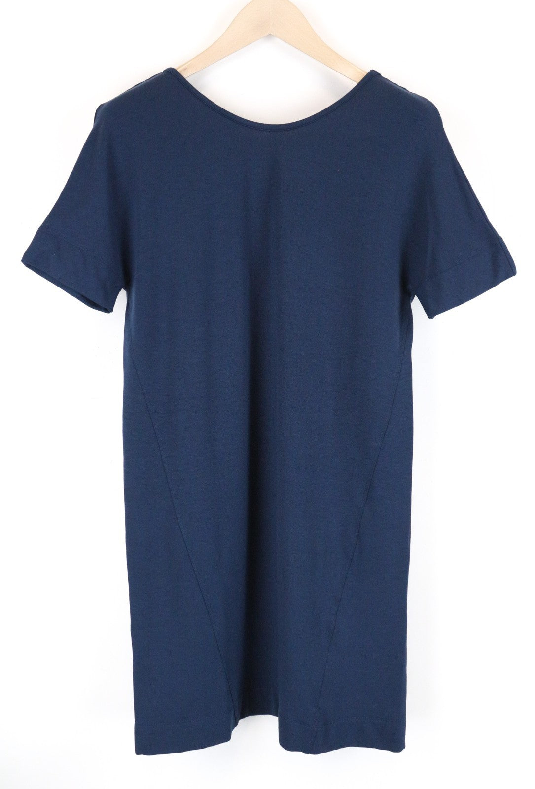 DENHAM Compass Women Dress S Blue Short Sleeve Round Neck Casual Mini