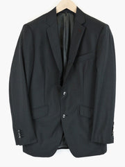 SUITSUPPLY Lazio Men Blazer UK38 Wool Mohair Single-Breasted Dark Green Formal