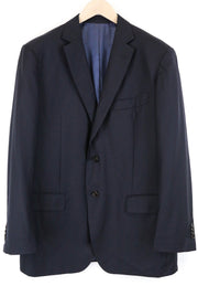 SUITSUPPLY Men Blazer UK46R Dark Blue Pure Wool Single-Breasted Classic Lined