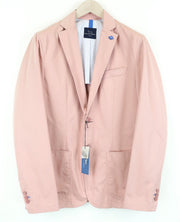 HARMONT & BLAINE Men Blazer 50 Pink Pure Cotton Single-Breast Vented Unlined
