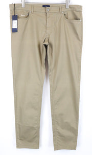 HARMONT & BLAINE Men Trousers 56 Brown Cotton Stretch Narrow Fit 5-Pocket