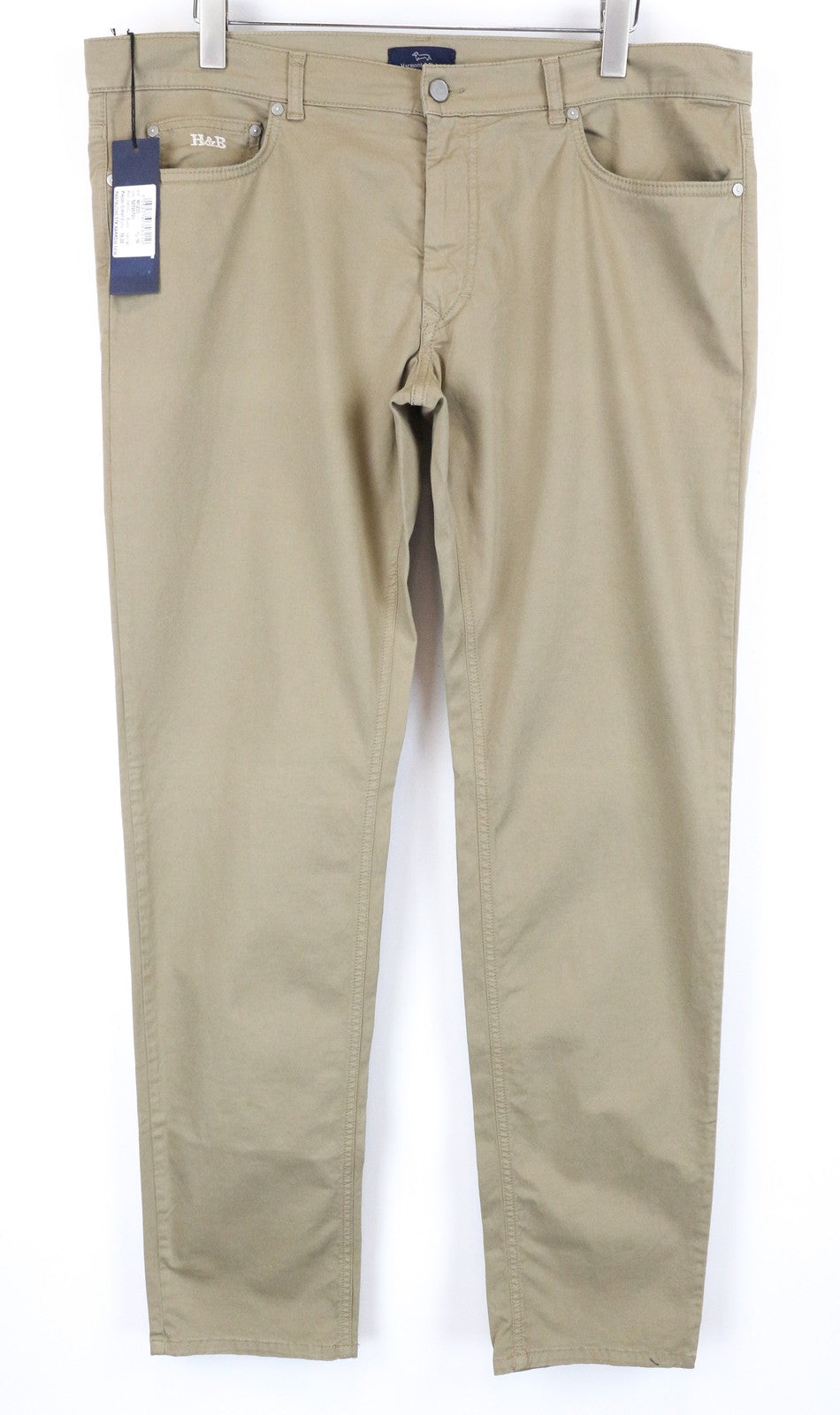 HARMONT & BLAINE Men Trousers 56 Brown Cotton Stretch Narrow Fit 5-Pocket