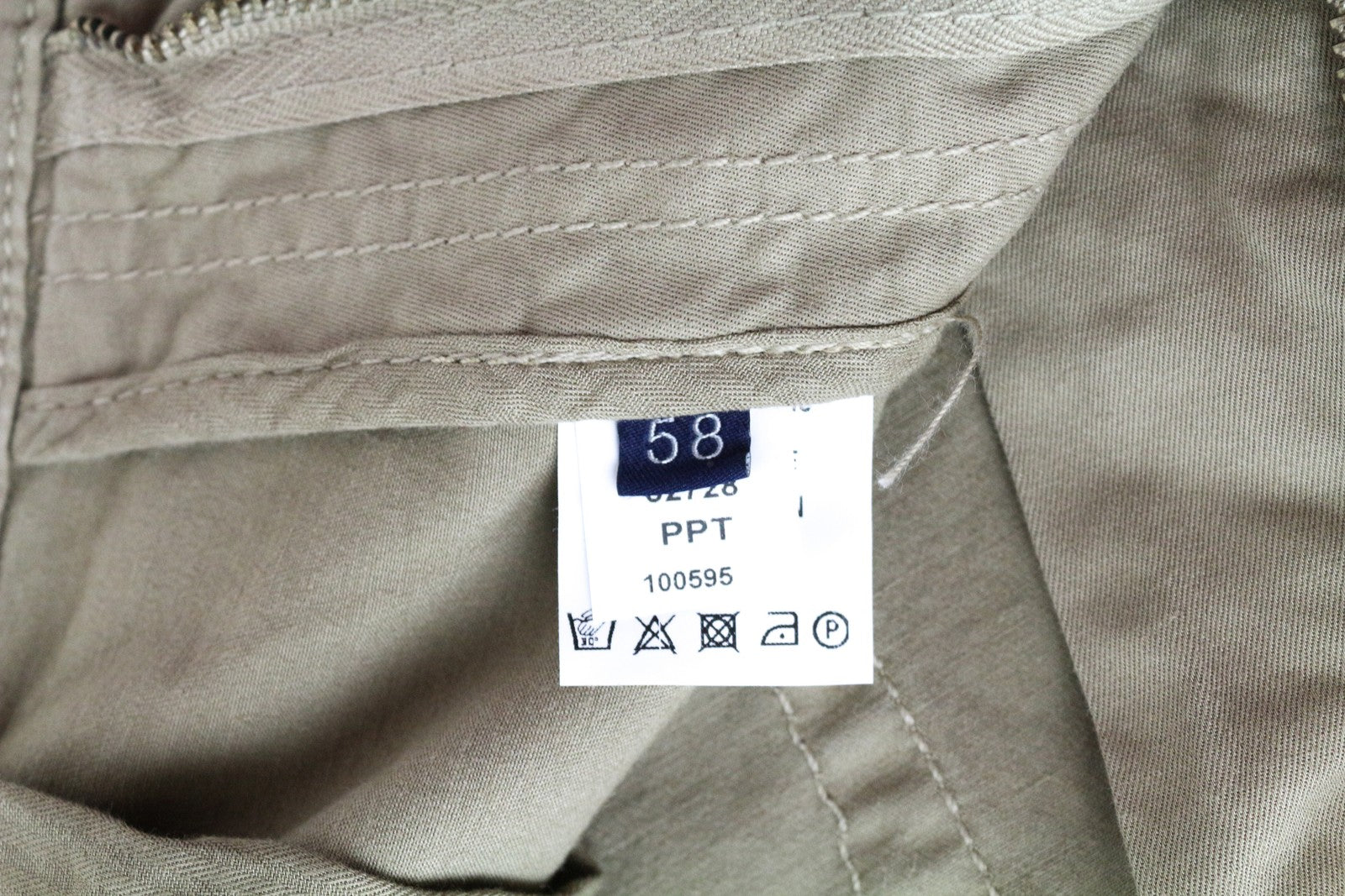 HARMONT & BLAINE Men Trousers 58 Brown Cotton Stretch Narrow Logo Flat Front