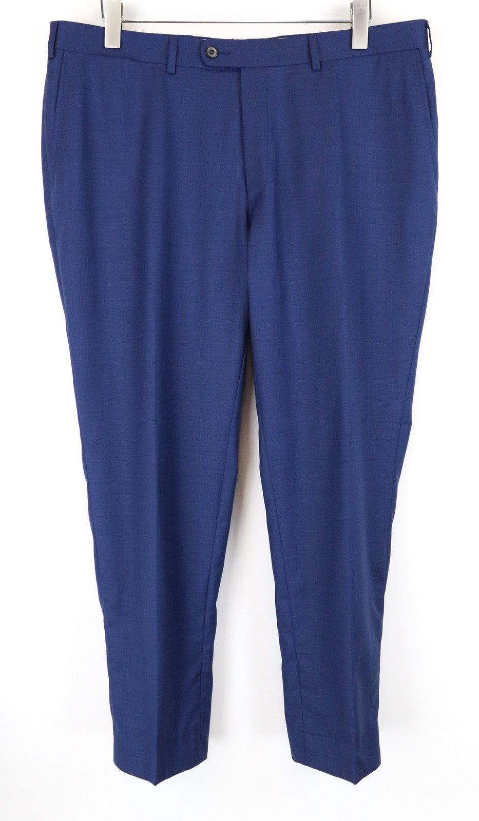 SUITSUPPLY Brescia Men Trousers UK46S Blue Pure Wool Lined Pleated Front Formal