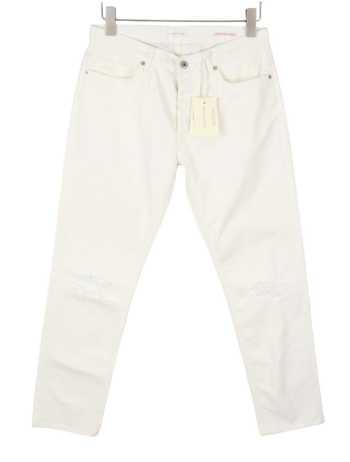 GANT Rugger Slacker White Women Jeans W28/L34 Off White Distress Slim Fit