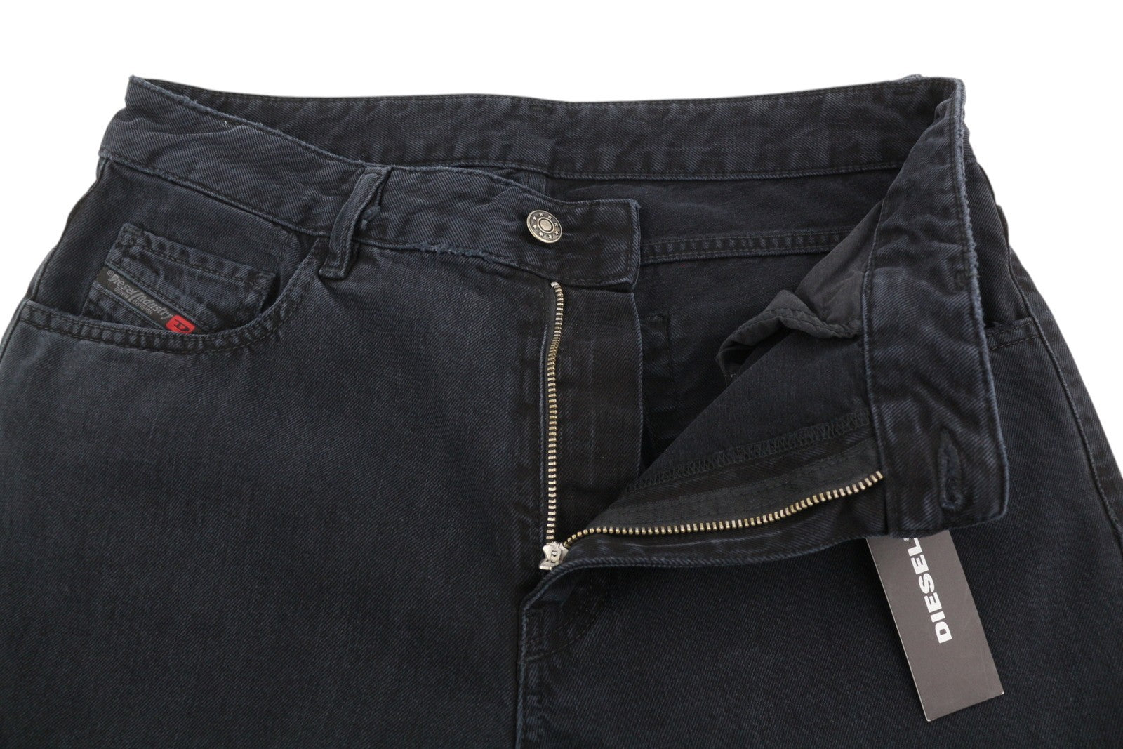 DIESEL Neekhol 084PM Women Jeans W30/L32 Dark Blue Distress Ripped Slim Fit
