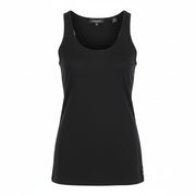 MAISON SCOTCH Women Top M Tank Black Pure Cotton Sleeveless Basic Round Neck