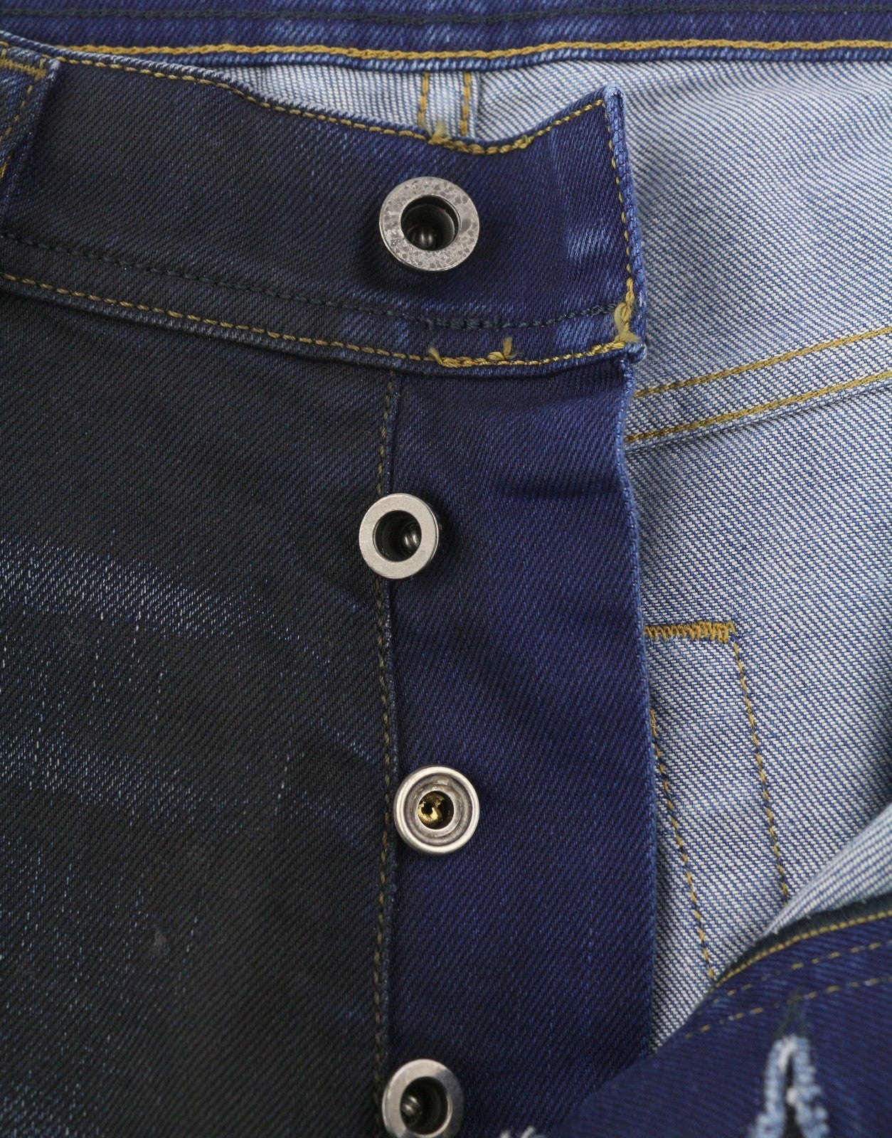 DIESEL Tepphar 080AD Men Jeans W29/L32 Blue Whiskers Faded Distress Slim Fit