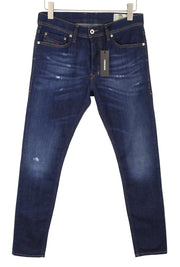 DIESEL Tepphar R7NA8 Men Jeans W29/L32 Blue Faded Distress Slim Carrot Fit