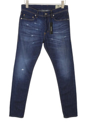 DIESEL Tepphar R7NA8 Men Jeans W29/L32 Blue Faded Distress Slim Carrot Stretchy